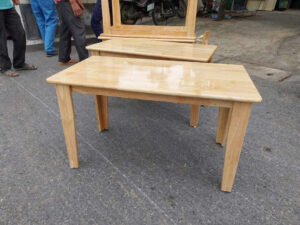 Bàn chữ nhật mặt gỗ chân gỗ